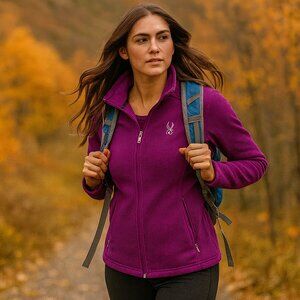 Spyder Purple Full-Zip Sweater Jacket – Size Medium